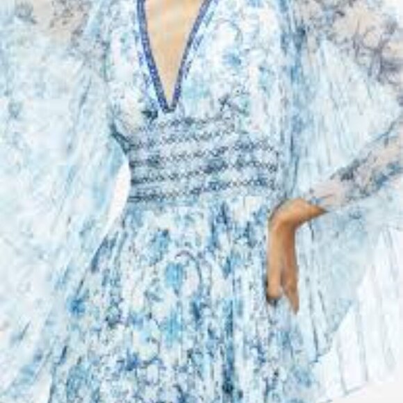 32 - NWT ALICE + OLIVIA SION SUNBURST MAXI DRESS - Picture 6 of 9